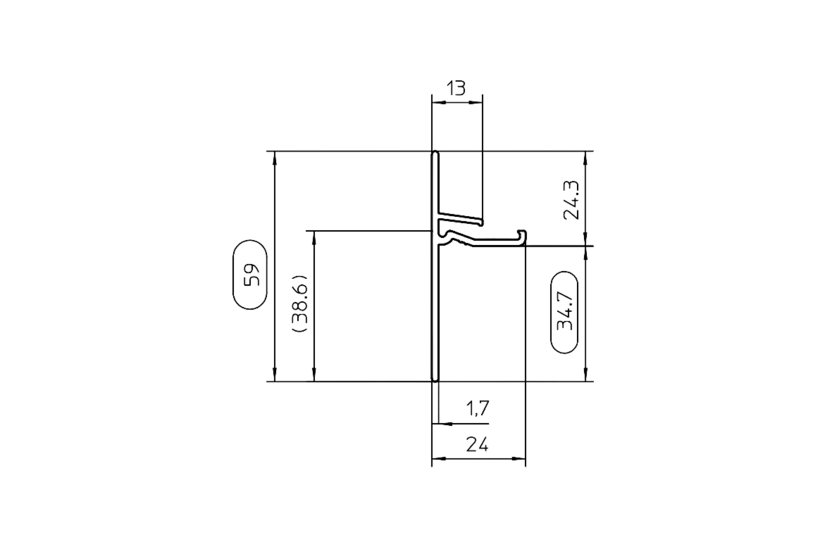 Zeichnung Fensterbank Zubehör Klinkerabschluss A 150