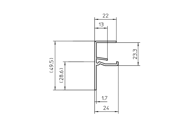 Zeichnung Fensterbank Zubehör Putzabschluss A 400