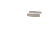 Fensterbank inklusive Stossverbinder H500D, Variante  Softline Plus, Oberläche Alu blank, Ausladung 50 mm
