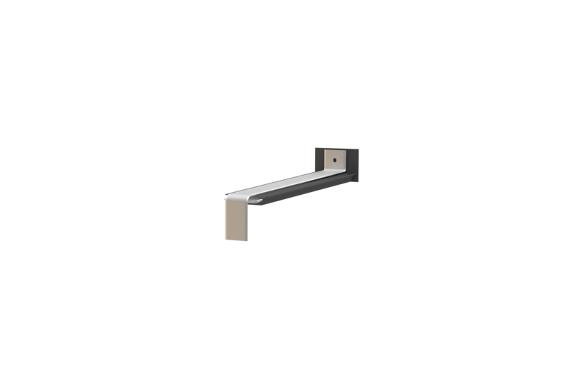 Fensterbank Stossverbinder H500D, Variante Softline Plus, Oberfläche Alu blank, Ausladung 165 mm