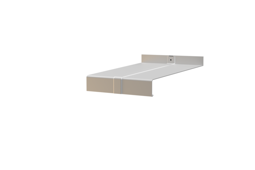 Fensterbank inklusive Stossverbinder H500D, Variante  Softline Plus, Oberläche Alu blank, Ausladung 240 mm