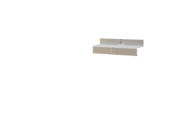 Window sill including butt connector, standard version, blank aluminum surface, projection 50 mm