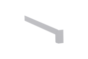 Gleitabschluss A 500 V, Farbe Alu blank, Ausladung 320 mm, Ausrichtung links, Ansicht außen