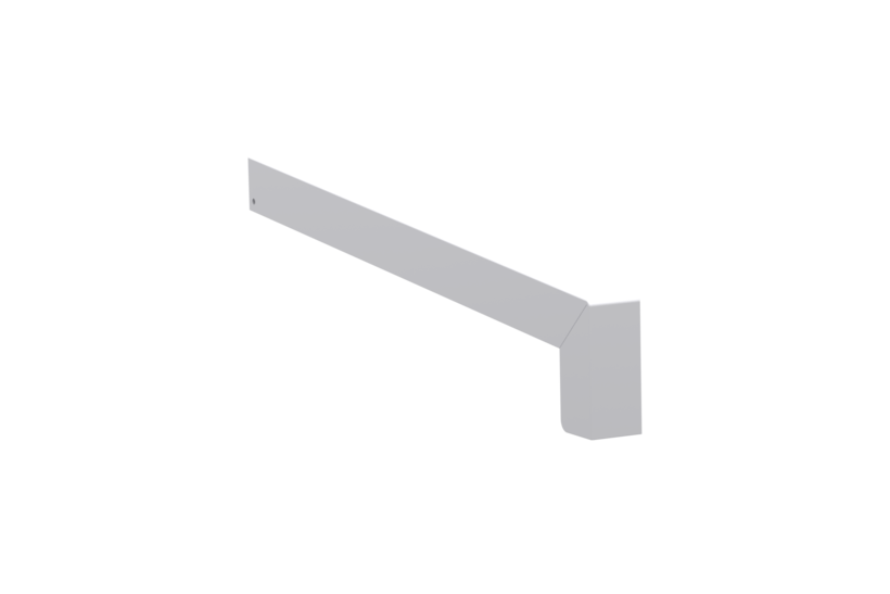 Gleitabschluss A 500 V, Farbe Alu blank, Ausladung 320 mm, Ausrichtung links, Ansicht außen