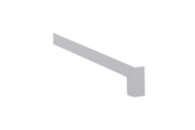 Gleitabschluss A 500 V, Farbe Alu blank, Ausladung 340 mm, Ausrichtung links, Ansicht außen