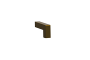 Fensterbankabschluss A 500 V/24, Ansicht link aussen, Oberfläche E6/C33, Ausladung 110 mm