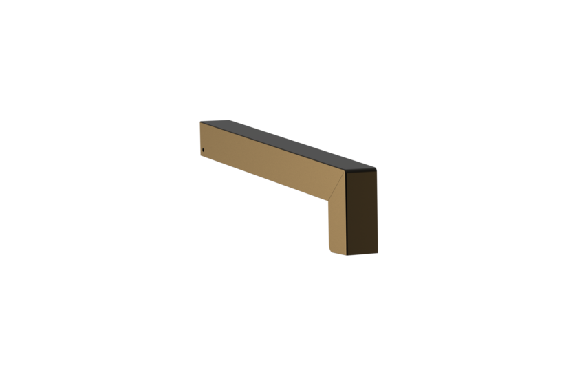 Gleitabschluss A 500 V, Farbe E6/C34, Ausladung 225 mm, Ausrichtung links, Ansicht aussen