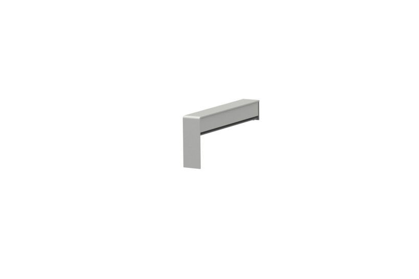 Produktbild Fensterbank Zubehör Gleitabschluss A 500 V/24 110 mm 40 mm Naturton Links