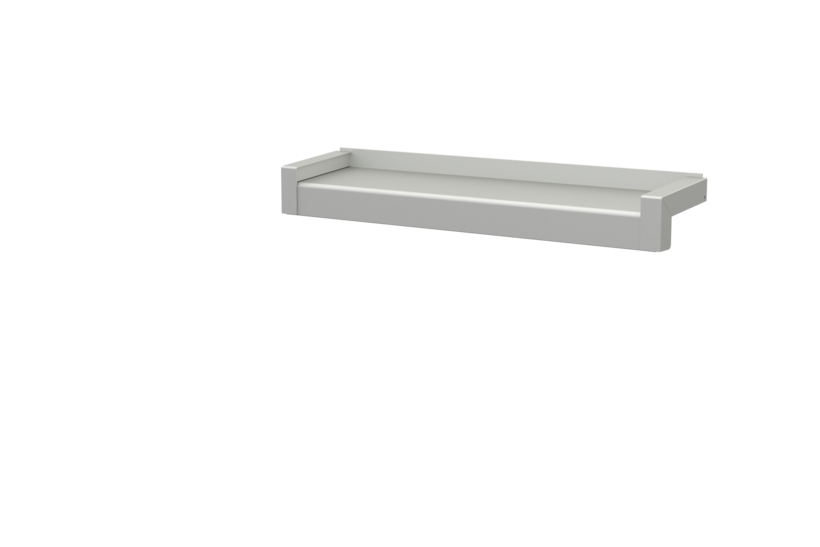 Produktbild Fensterbank Zubehör Gleitabschluss A 500 V/24 110 mm 40 mm Naturton Links
