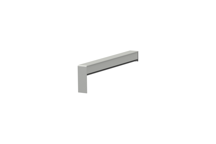 Gleitabschluss A 500 V, Farbe EV1, Ausladung 180 mm, Ausrichtung links, Ansicht innen