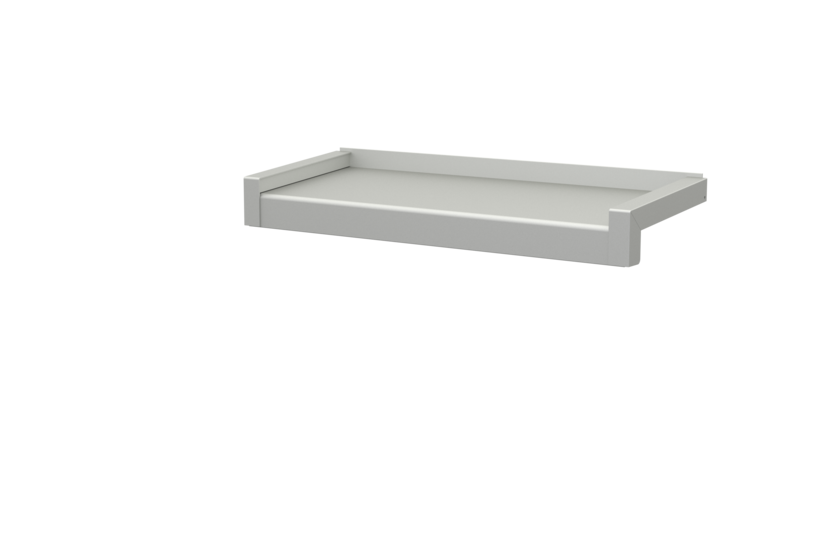 Fensterbank inkl. Gleitabschluss, Farbe EV1, Ausladung 180 mm