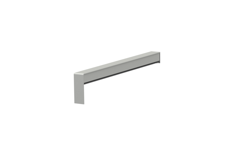 Gleitabschluss A 500 V, Farbe EV1, Ausladung 240 mm, Ausrichtung links, Ansicht innen