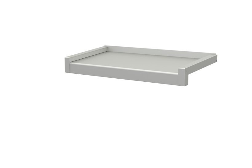 Fensterbank inkl. Gleitabschluss, Farbe EV1, Ausladung 240 mm