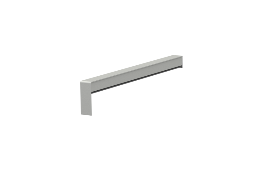 Gleitabschluss A 500 V, Farbe EV1, Ausladung 260 mm, Ausrichtung links, Ansicht innen
