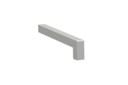 Gleitabschluss A 500 V, Farbe EV1, Ausladung 260 mm, Ausrichtung links, Ansicht aussen