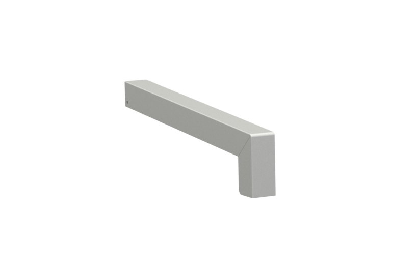 Gleitabschluss A 500 V, Farbe EV1, Ausladung 260 mm, Ausrichtung links, Ansicht aussen