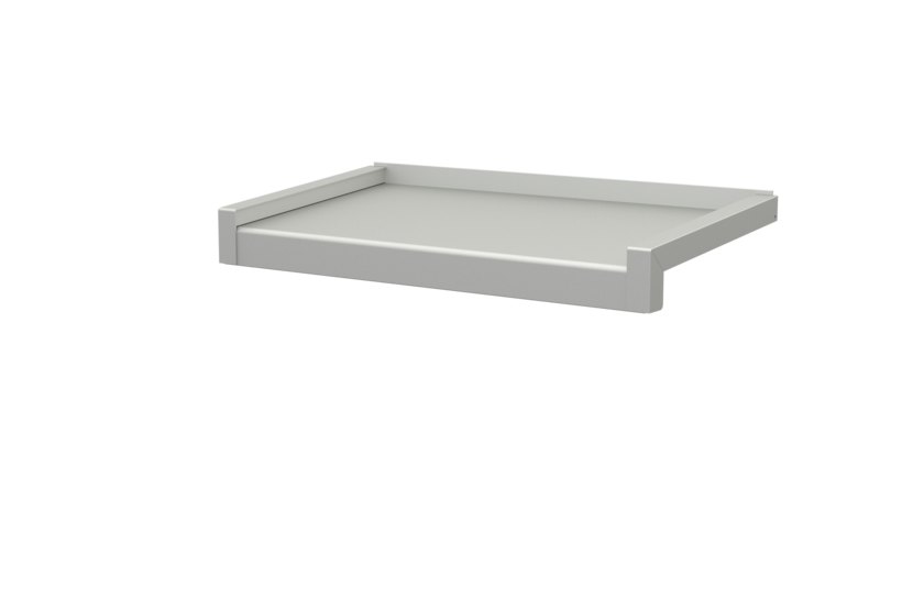 Fensterbank inkl. Gleitabschluss, Farbe EV1, Ausladung 260 mm