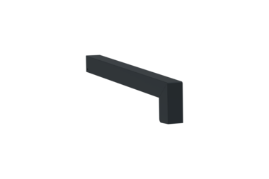 Gleitabschluss A 500 V, Farbe RAL 7016, Ausladung 260 mm, Ausrichtung links, Ansicht aussen