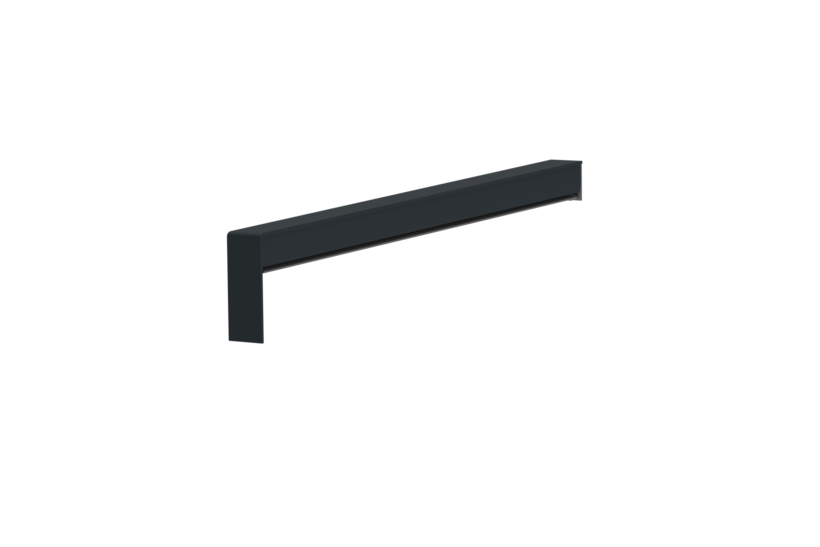 Gleitabschluss A 500 V, Farbe RAL 7016, Ausladung 280 mm, Ausrichtung links, Ansicht innen