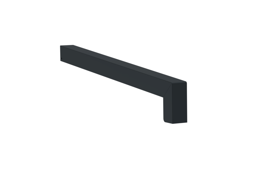 Gleitabschluss A 500 V, Farbe RAL 7016, Ausladung 360 mm, Ausrichtung links, Ansicht aussen