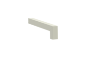 Gleitabschluss A 500 V, Farbe RAL 9016, Ausrichtung links, Ansicht aussen, Ausladung 240 mm