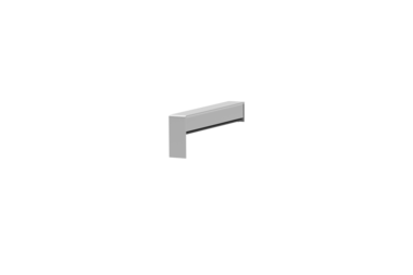 Sliding closure A 500 V/24, standard version, surface bare aluminum, alignment left, view inside, projection 110 mm