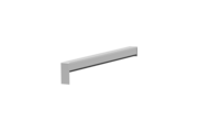 Gleitabschluss A 500 V/24, Variante Standard, Oberfläche Alu blank, Ausrichtung links, Ansicht innen, Ausladung 250 mm