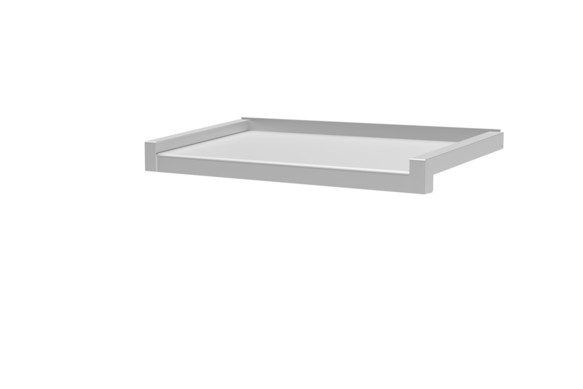 Fensterbank, Variante Standard, inklusive Gleitabschluss, Ausladung 250 mm