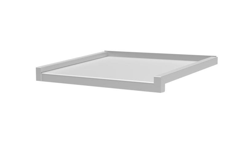 Fensterbank, Variante Standard, inklusive Gleitabschluss, Ausladung 390 mm