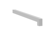 Gleitabschluss A 500 V/24, Variante Standard, Oberfläche Alu blank, Ausrichtung links, Ansicht aussen, Ausladung 390 mm