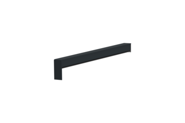 Gleitabschluss A 500 V/24, Variante Standard, Oberfläche RAL 7016, Ausrichtung rechts, Ansicht aussen, Ausladung 270 mm