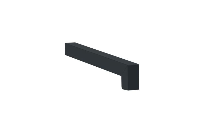 Gleitabschluss A 500 V/24, Variante Standard, Oberfläche RAL 7016, Ausrichtung links, Ansicht aussen, Ausladung 270 mm