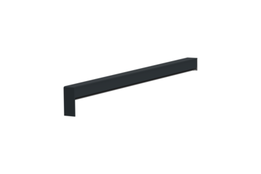 Gleitabschluss A 500 V/24, Variante Standard, Oberfläche RAL 7016, Ausrichtung rechts, Ansicht aussen, Ausladung 330 mm