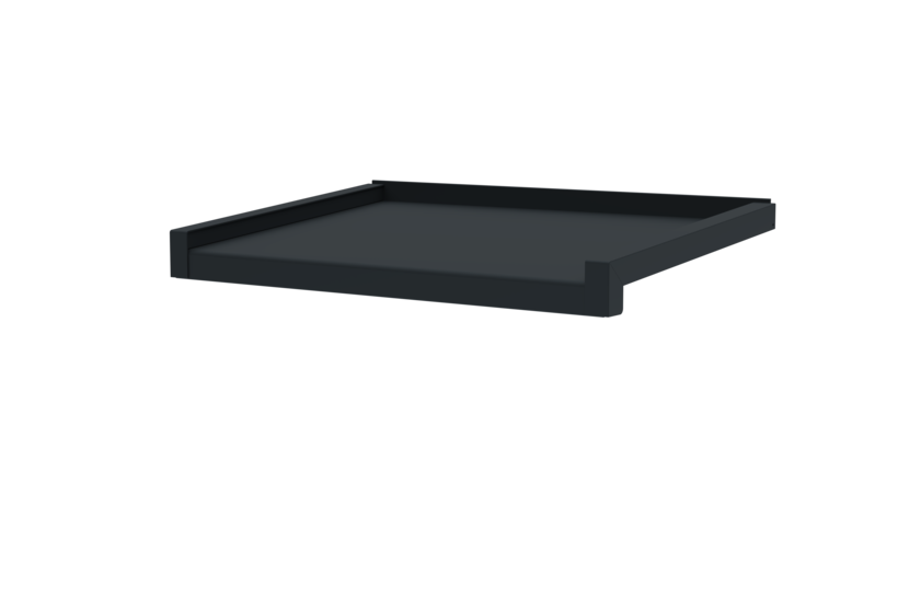 Fensterbank, Variante Standard, inklusive Gleitabschluss,Oberfläche RAL 7016 Ausladung 330 m
