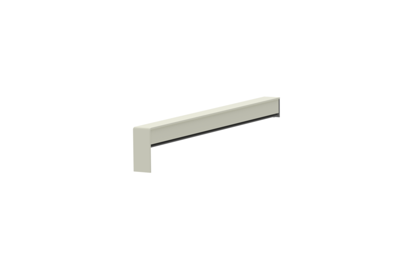 Sliding closure A 500 V/24, standard version, surface RAL 9016, alignment left, view inside, projection 230 mm