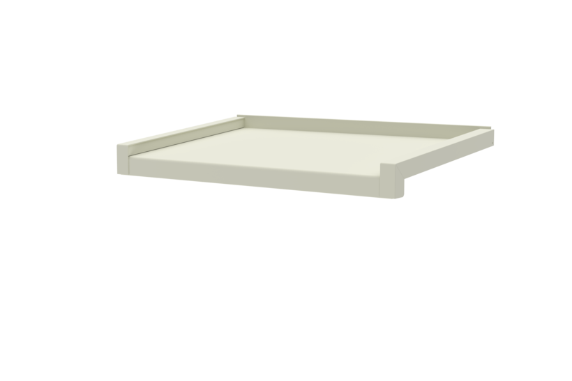 Fensterbank, Variante Standard, inklusive Gleitabschluss, Oberfläche RAL 9016 Ausladung 310 mm