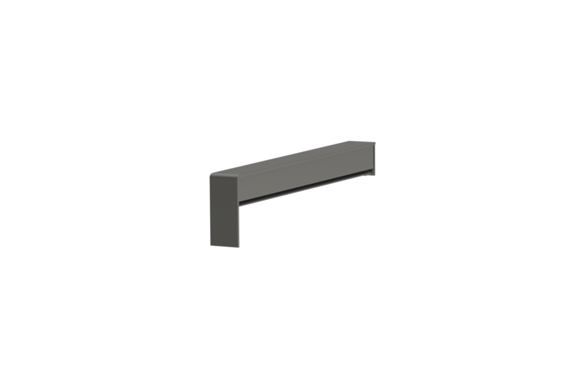 Produktbild Fensterbank Zubehör Gleitabschluss A 500 V/24 150 mm 30 mm Graualuminium HWF MATT Links