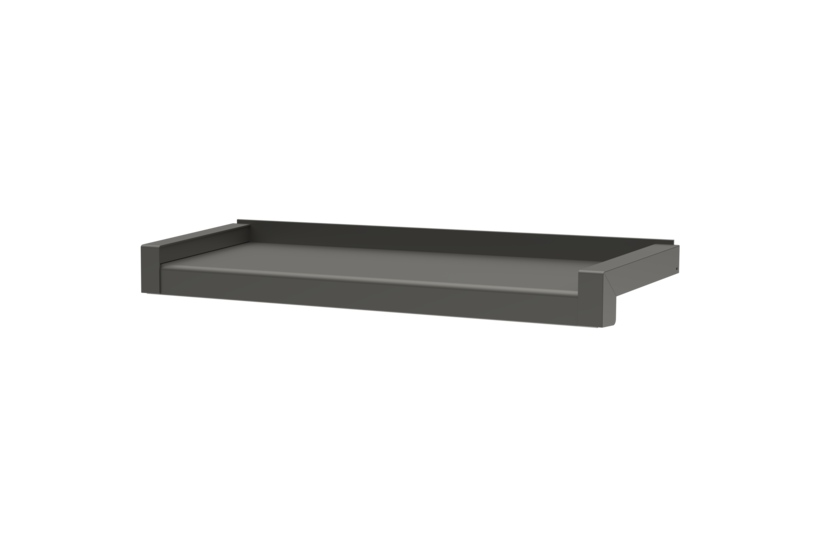Produktbild Fensterbank Zubehör Gleitabschluss A 500 V/24 150 mm 30 mm Graualuminium HWF MATT Links
