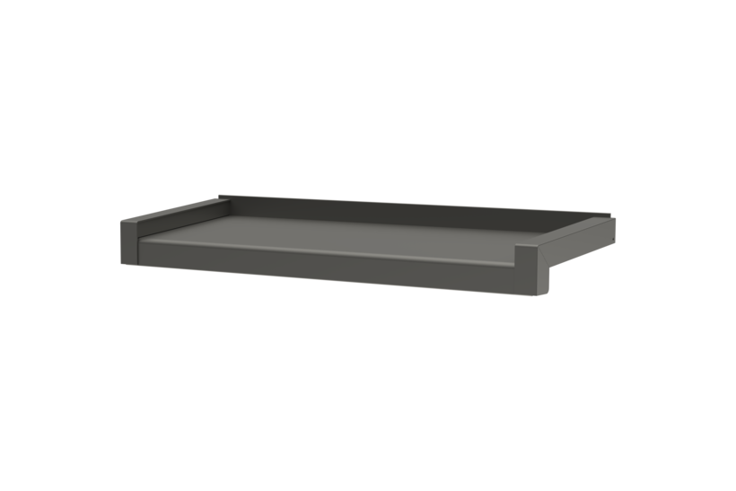 Produktbild Fensterbank Zubehör Gleitabschluss A 500 V/24 170 mm 30 mm Graualuminium HWF MATT Links