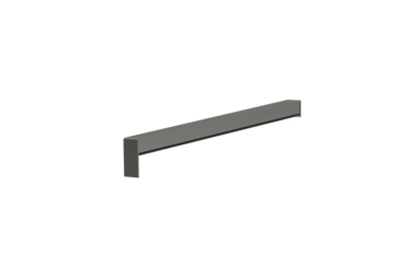 Produktbild Fensterbank Zubehör Gleitabschluss A 500 V/24 330 mm 30 mm Graualuminium HWF MATT Links