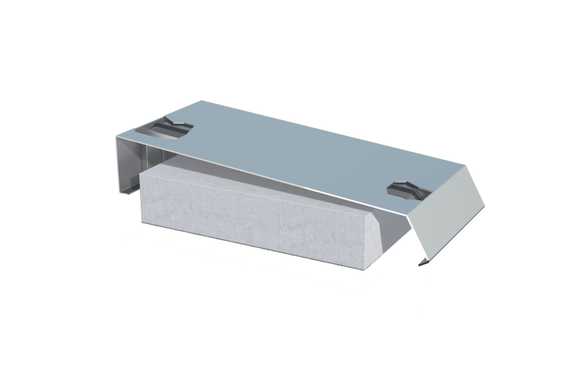 Parapet cover BA 94, blank aluminum, with seal