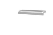 Fensterbank, Variante Softline Plus, inklusive Fensterbank Abschluss A600 GS/24, Oberfläche Alu blank Ausladung 110 mm