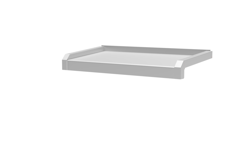 Fensterbank, Variante Standard, inklusive Fensterbank Abschluss A600 GS/24, Oberfläche Alu blank Ausladung 240 mm