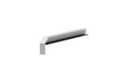 Fensterbankabschluss A 600 GS/24, Variante Standard, Oberfläche Alu blank, Ausrichtung links, Ansicht innen, Ausladung 240 mm