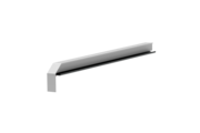 Fensterbankabschluss A 600 GS/24, Variante Standard, Oberfläche Alu blank, Ausrichtung links, Ansicht innen, Ausladung 340 mm