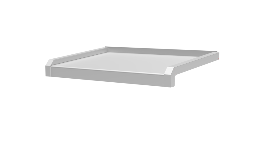 Fensterbank, Variante Standard, inklusive Fensterbank Abschluss A600 GS/24, Oberfläche Alu blank Ausladung 340 mm