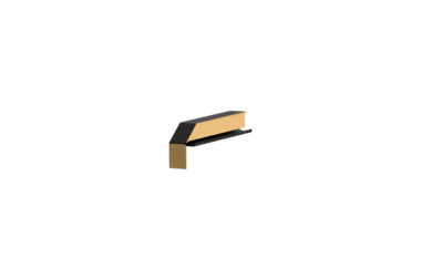 Fensterbankabschluss A600GS/24, Variante Standard, Oberfläche E6/C34, Ausrichtung links, Ansicht innen, Ausladung 110 mm
