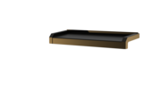 Fensterbank, Variante Softline Plus, inklusive Fensterbank Abschluss A600 GS/24, Oberfläche E6/C34 Ausladung 165 mm
