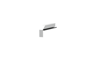 Fensterbankabschluss A 600 GS/24, Variante Softline Plus, Oberfläche E6/EV1, Ausrichtung links, Ansicht innen, Ausladung 110 mm