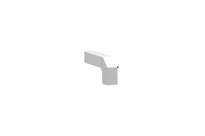 Fensterbankabschluss A 600 GS/24, Variante Softline Plus, Oberfläche E6/EV1, Ausrichtung links, Ansicht aussen, Ausladung 110 mm